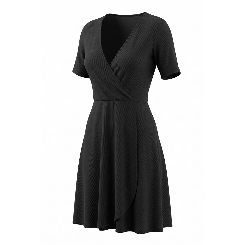 pretty little thing black ribbed dress Black Ribbed Ruched Racer Bodycon Dress
